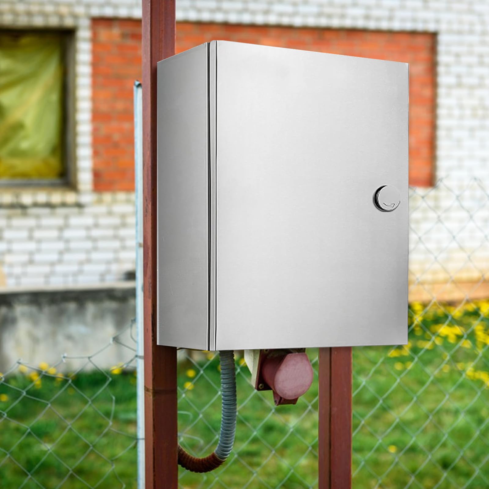 Caja Cuadro Electrico Metalicas Exterior, Caja Eléctrica de Acero Inoxidable Gabinete Eléctrico Caja de Distribución Montada en la pared con Cerradura caja de Conexiones Metálica (40x30x16)