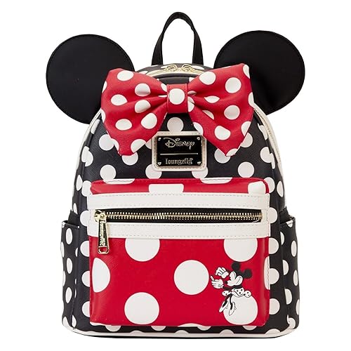 Loungefly Minnie Mouse Rocks the Dots Classic Mini Backpack | Disney Backpacks Standard