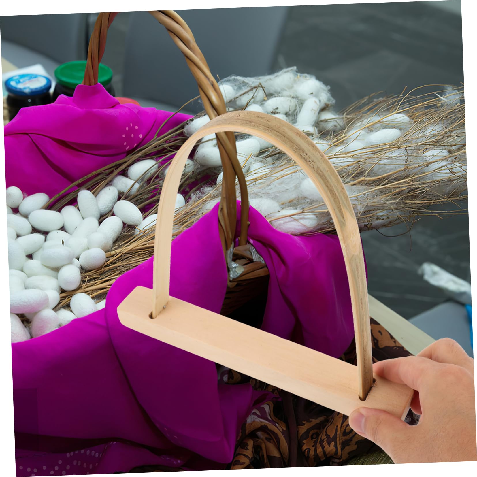 HOOTNEE Silk Production Tool Diy Crafts Ball Support Frame for Beginners Studios