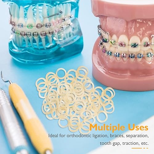 Miniatura 5 de faruijie Bandas de goma elástica ortodóntica para tirantes Ortho Intraoral Invisalign Gap Dientes Bandas Color Natural