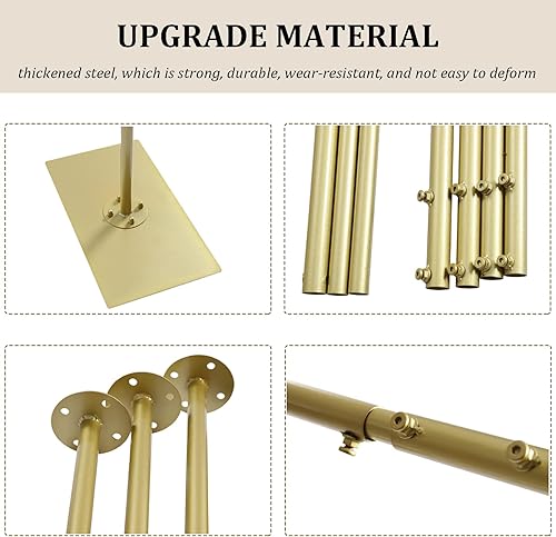 Miniatura 5 de WUPYI Kit de tubo profesional para telón de fondo, 10 x 20 pies, resistente altura ajustable, sistema de soporte de fondo, marco de cortina