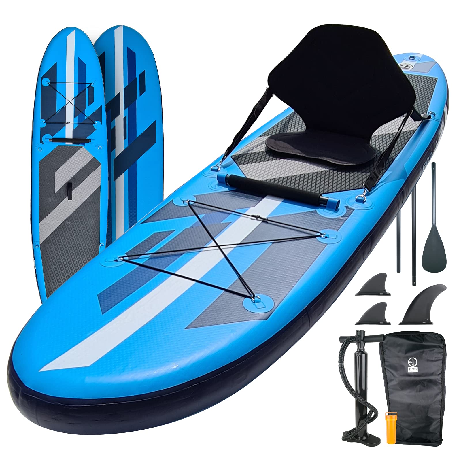 Kajak SUP Stand Up Paddle Paddleboard gonfiabile tavola da surf Canu 305 cm Blu