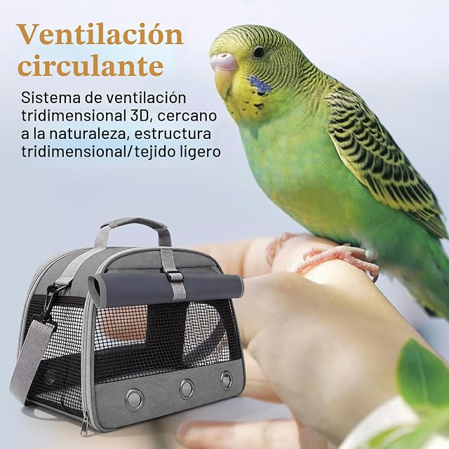 Foto 6 de 7 de Transporte de animales pequeños, 35 × 23 × 25 cm, plegable, transpirable, bolsa de transporte para mascotas