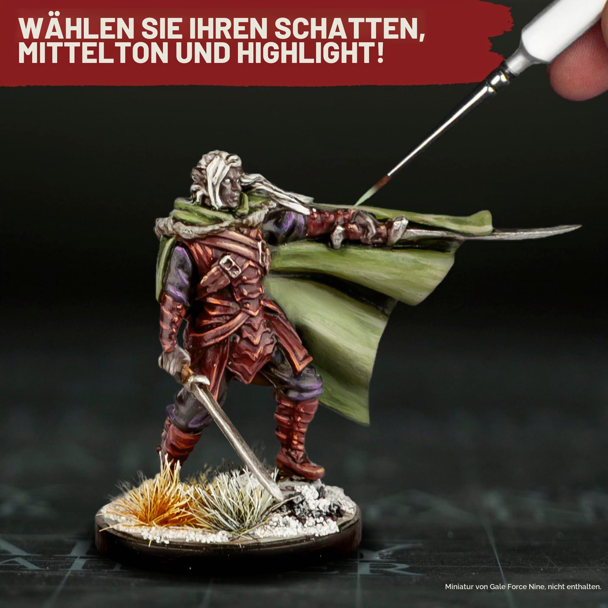 The Army Painter, Warpaints Flexible Triad PLUS+: Olive Greens, 7 x 18 ml Acrylfarben – Hobbyfarbe in Miniaturqualität für Dungeons and Dragons (DnD) & Warhammer Miniaturen
