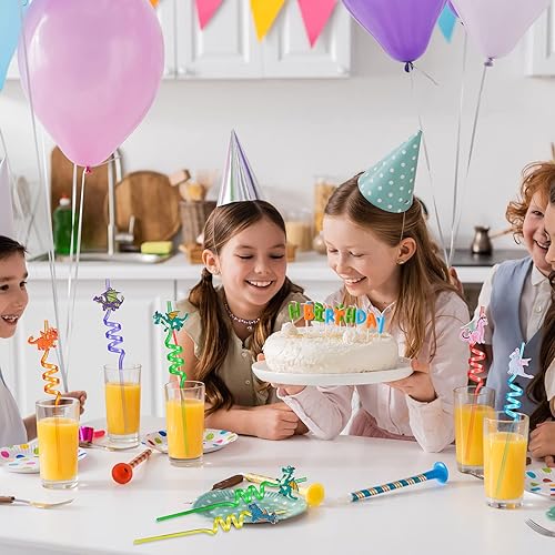 Miniatura 5 de Zhehao 24 popotes de dragón para beber para fiesta de dragón, popotes de plástico reutilizables, suministros de fiesta para niños, regalos para