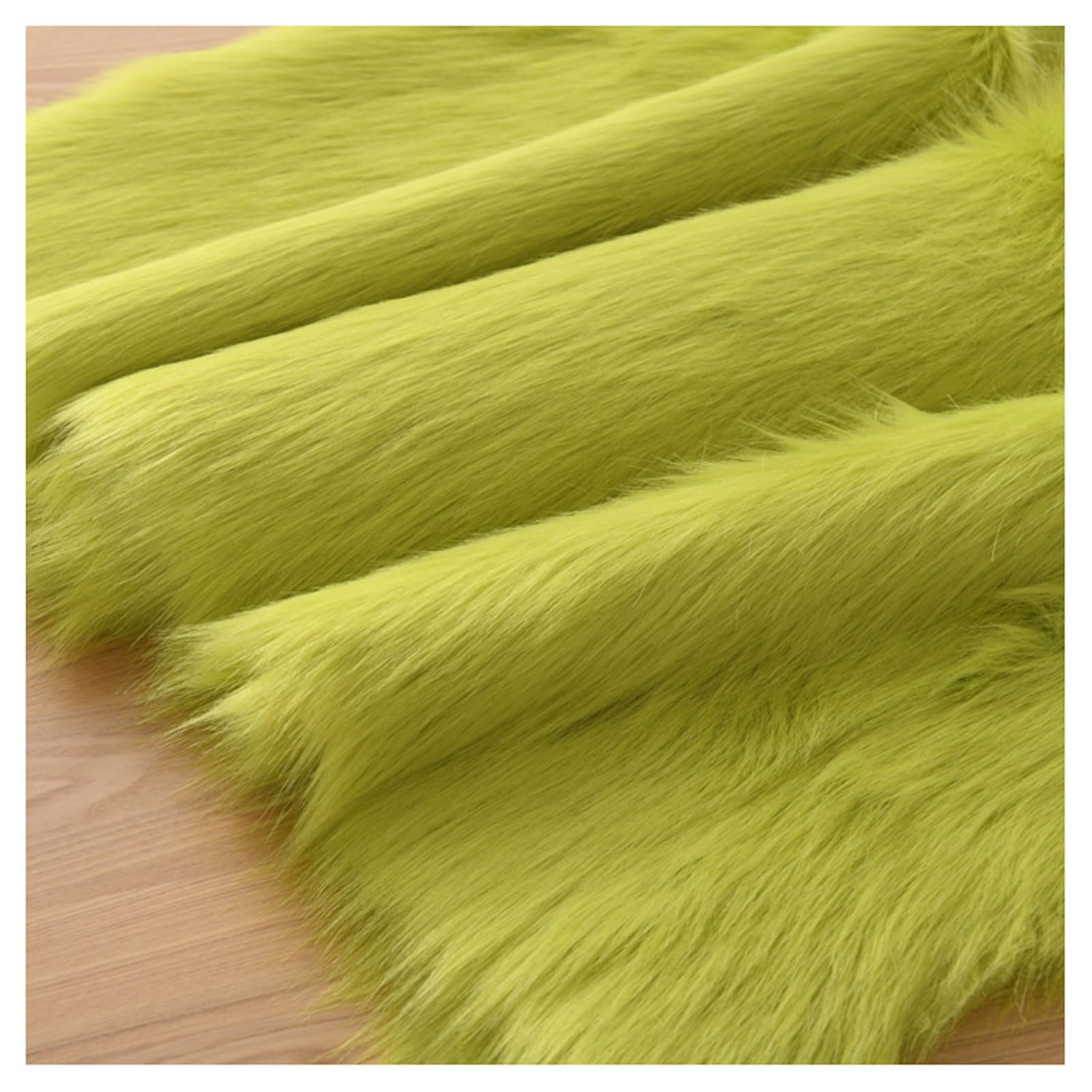 Long Pile Faux Fur Fabric, Fluffy Decorative Fake Fur Material, 5cm Soft Plush Faux Imitation Fur Material For Fancy Dressed, Costume, Cosplay, Gnome Beards, Art Crafts, Fursuit, 50x50cm(Color:Light G