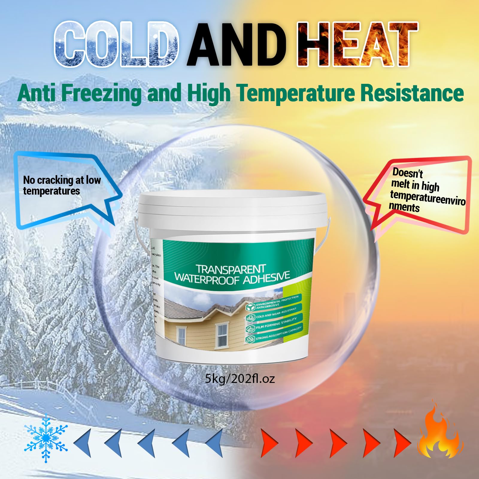 5Kg/202Fl.oz Impermeabilizante Transparente Hidrofugante Invisible Baldosas,Hormigón,Tejados Impermeable Agente Cepillos de Madera,Rascador,Rodillo de Pintura,Guantes de Trabajo
