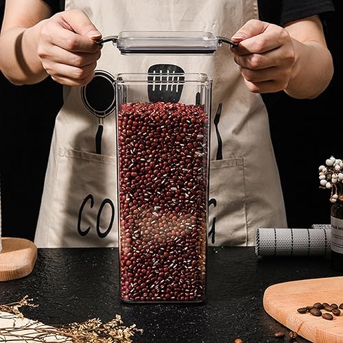 Miniatura 4 de Tarro de almacenamiento de alimentos, recipientes apilables de cocina, cinco opciones de capacidad, recipientes de almacenamiento de alimentos de