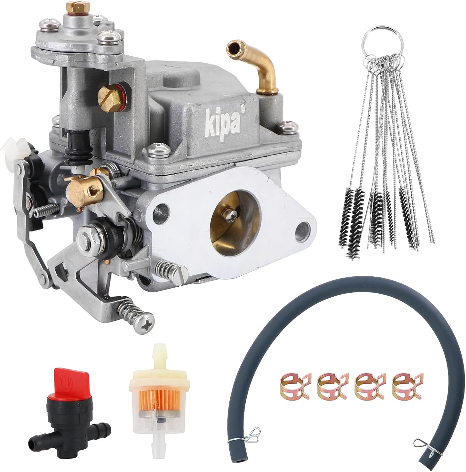 Kipa Carburetor For Mercury Mercruiser Quicksilver 8HP 9.9HP 4-Stroke Outboard Motor 3303-8M0104462 1300-8M0167272 3303-895110T01