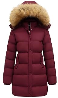 GGleaf Women's Winter Thicken Puffer Coat (Standard & Plus Size) Warm Snow Jacket with Fur Removable Hood - Amazon product rated Grade A