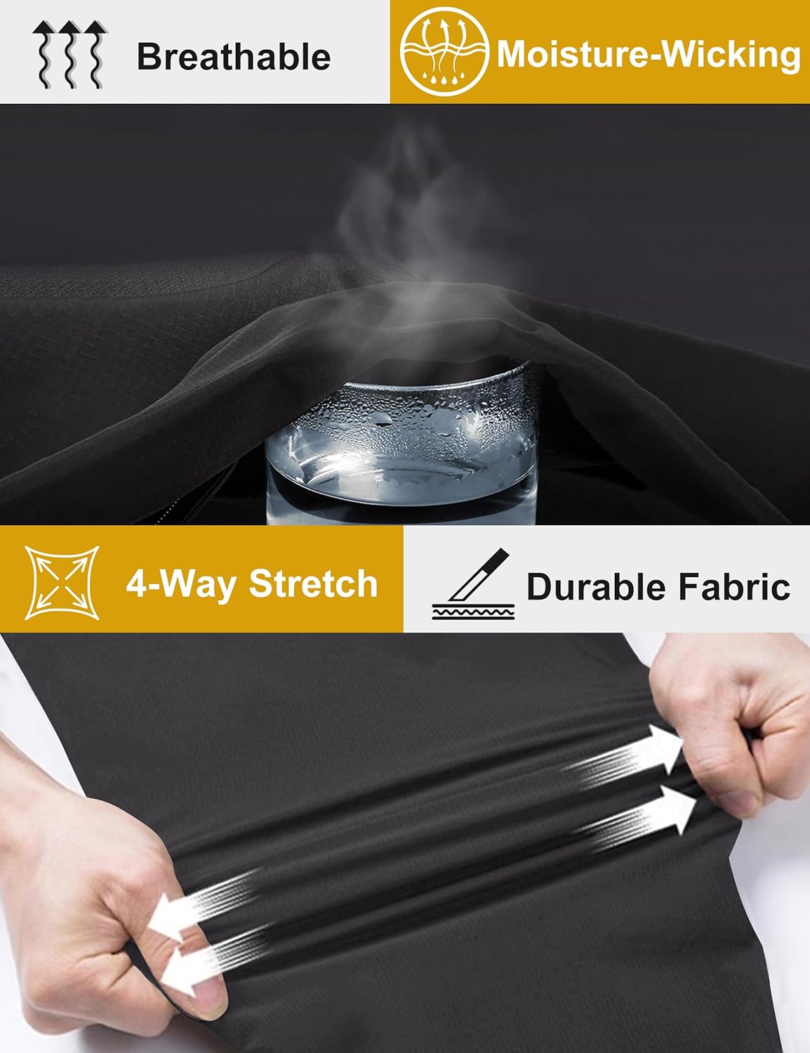 HARD LAND Hiking Shorts Men Cargo Quick Dry Lightweight Stretch Tactical Shorts for Fishing Travel Casual with Multi Pockets - Image 3