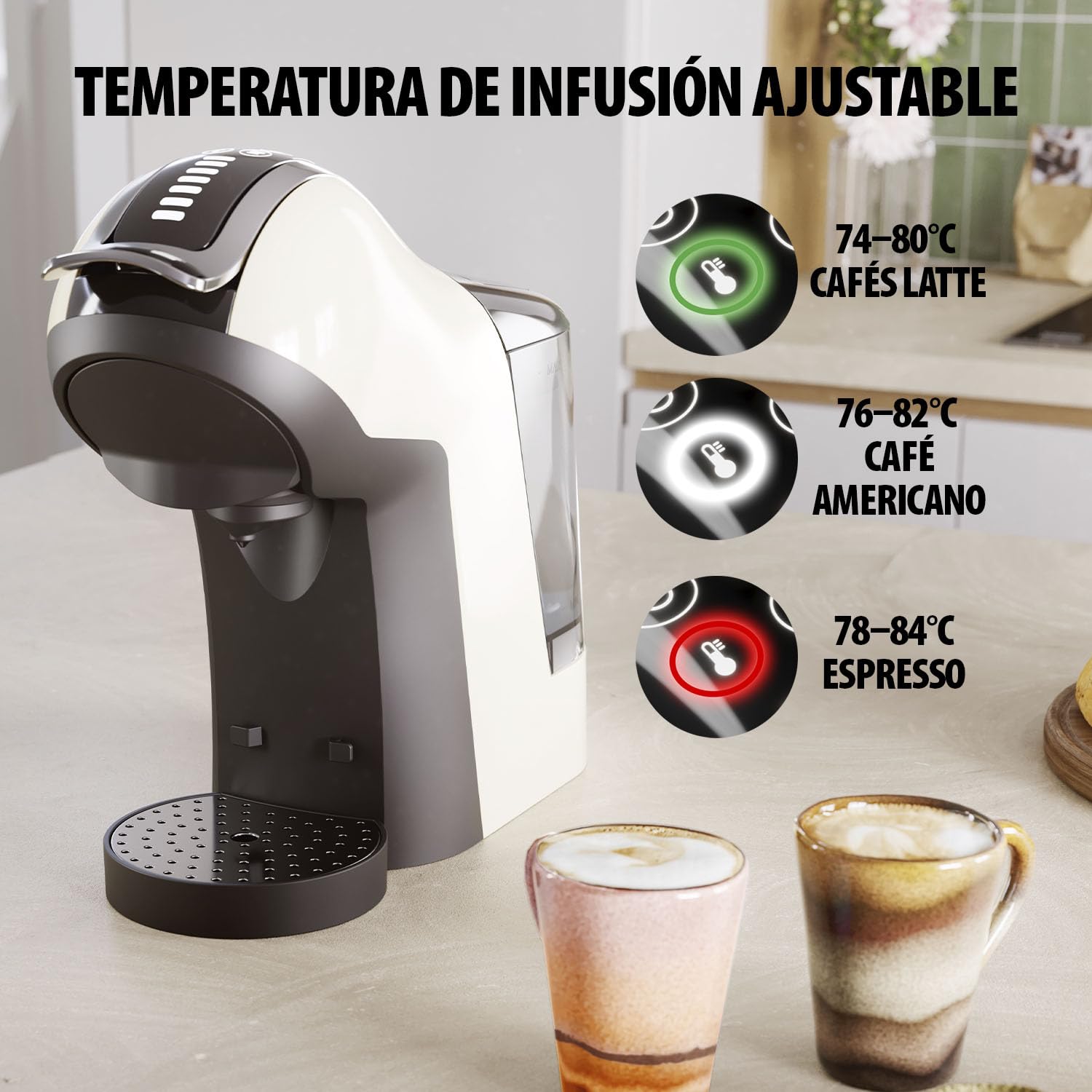 Tristar Máquina Multicápsula 3-en-1 – Compatible con Cápsulas Nespresso®, Dolce Gusto®, Cápsulas ESE – 19 bares – Libre de BPA – CM-2301