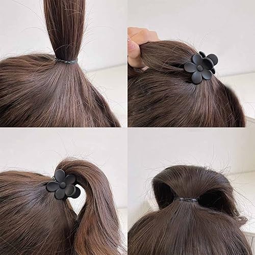 Miniatura 2 de Pinza para el pelo de flores vintage, pinzas para el cabello negro, pinzas para el cabello de flor, pinzas fuertes para el cabello con mandíbula,