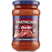 Barilla Sugo all’Amatriciana, Salsa Pronta al Pomodoro con Pancetta, Cipolla e Peperoncino, Sugo Pronto, Confezione da 300g