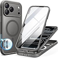 Vista 52 de BERFY Funda para iPhone Air, compatible con MagSafe, protector de pantalla de privacidad integrado y protección de cámara, cuerpo completo