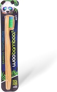 Woobamboo! Adult Soft Bamboo Toothbrush, Sustainable, Biodegradable handle, Dental-Grade Bristles, Plastic Negative (Pack of 1)