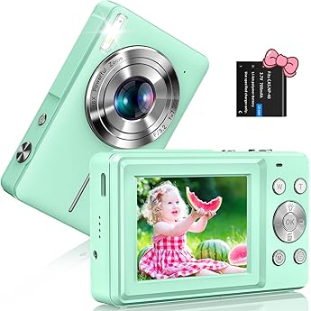 1080p digital camera 44mp camera with 16x digital zoom image stabilization led fill light selfie camera portable compact camera vlogging digital camera for children teenagers beginners