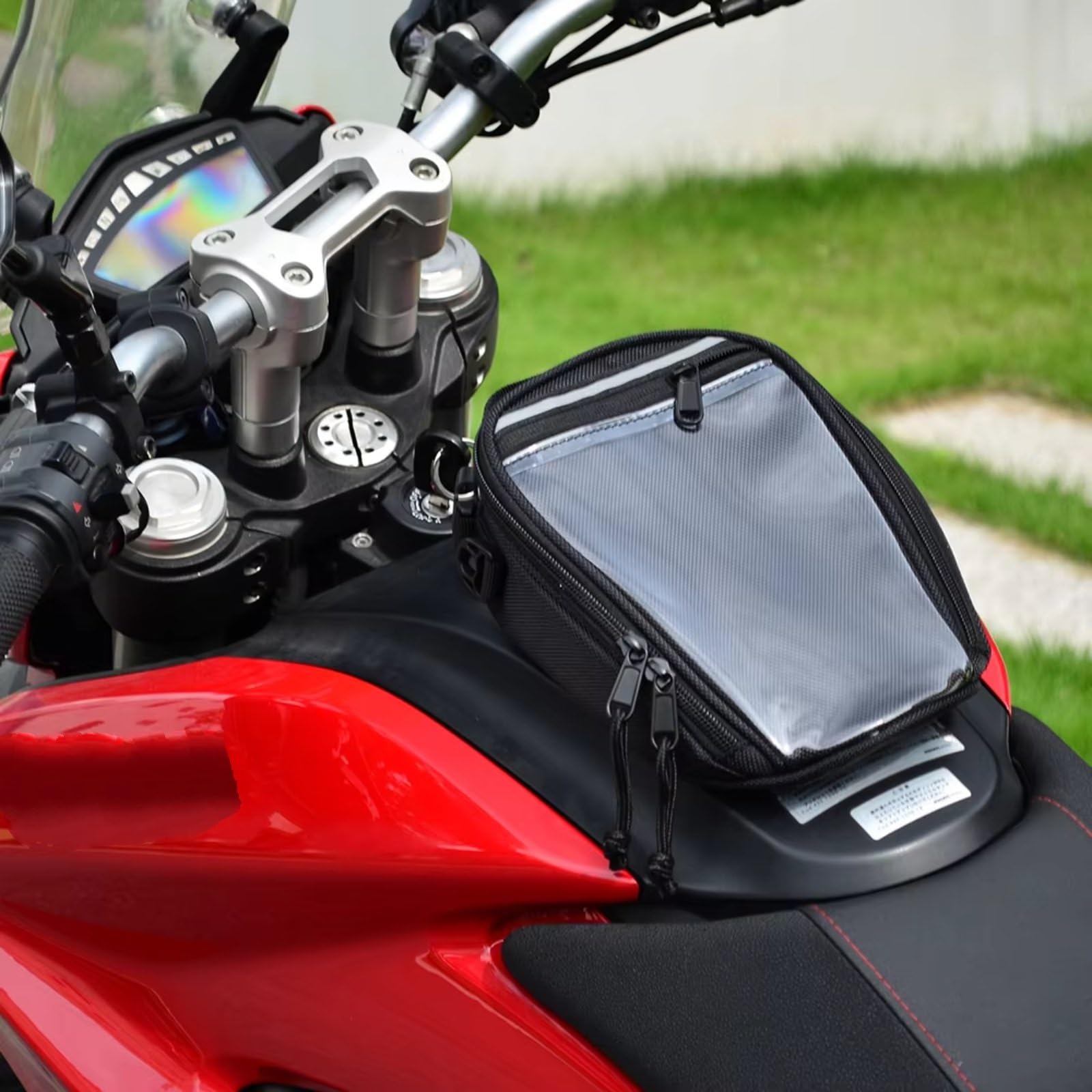 Borsa Da Serbatoio Universale Carburante Moto Nera Navigazione Auto E Parti Portatile Bicicletta Impermeabili Resistenti All'usura Sacche Moto