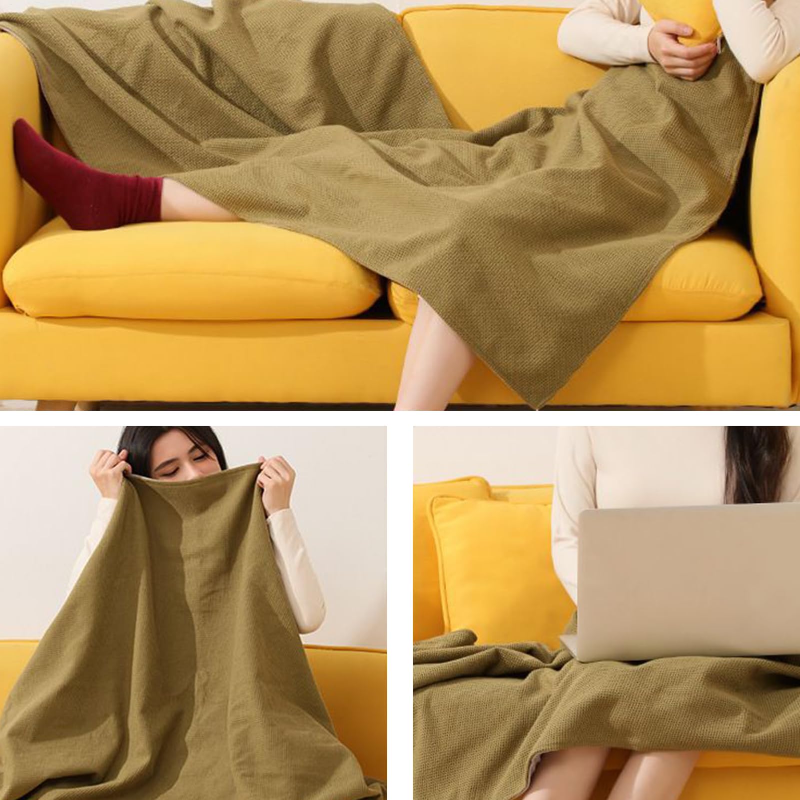 Genérico Chaleco Eléctrico Calefactable - Chaleco Eléctrico Calefactable para Mujer - Accesorio Térmico 3 Niveles Clima Frío para Dormir Viajes Lectura Trabajo Hogar