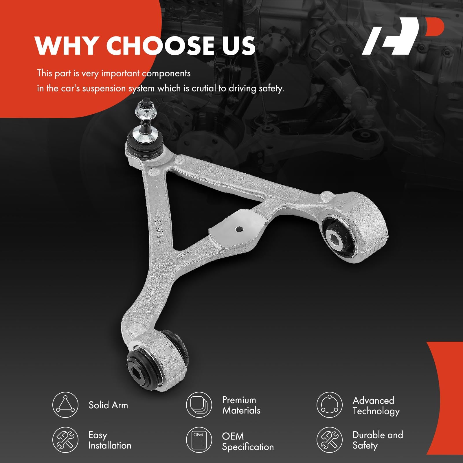 Amazon.com: A-Premium Rear Right Upper Control Arm, with Ball  