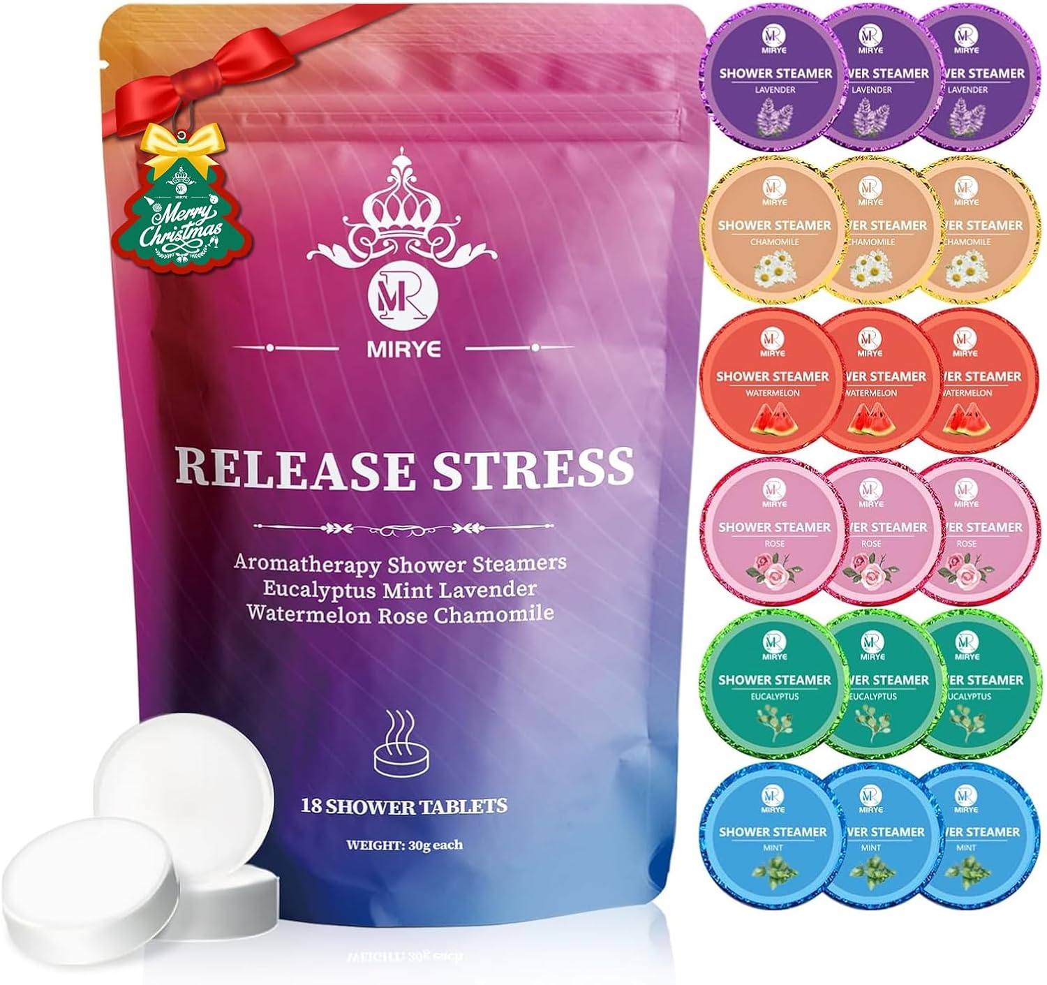 Shower Steamers 18Pack-Home Spa Aromatherapy for Relaxation & Stress Relief, Perfect Self-Care & Gifts for Women (Birthdays/Mother’s Day/Christmas)