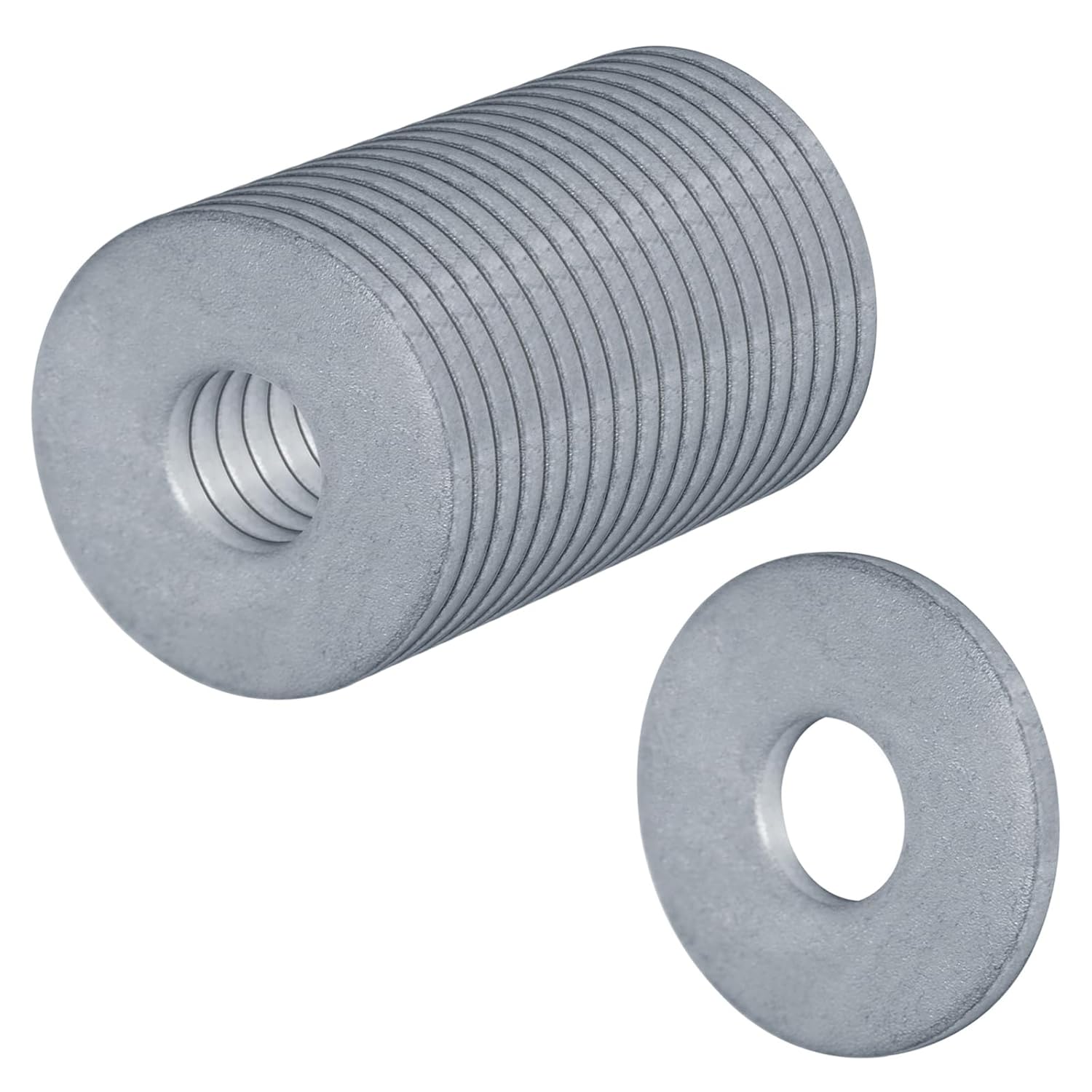 20 PCS Thick Fender Washer 3/4" ID x 2-3/8" OD, Hot Dip Galvanized Round Washer, 4.8mm Thickness