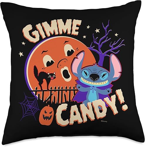Disney Stitch Gimme Candy Spooky - Cojín para Halloween, 18.0 x 18.0in, multicolor