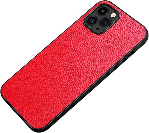 Funda de cuero para iPhone 1414 Plus14 Pro14 Pro Max, piel auténtica de lujo, ajuste delgado, ligera, antideslizante, a prueba de golpes, funda