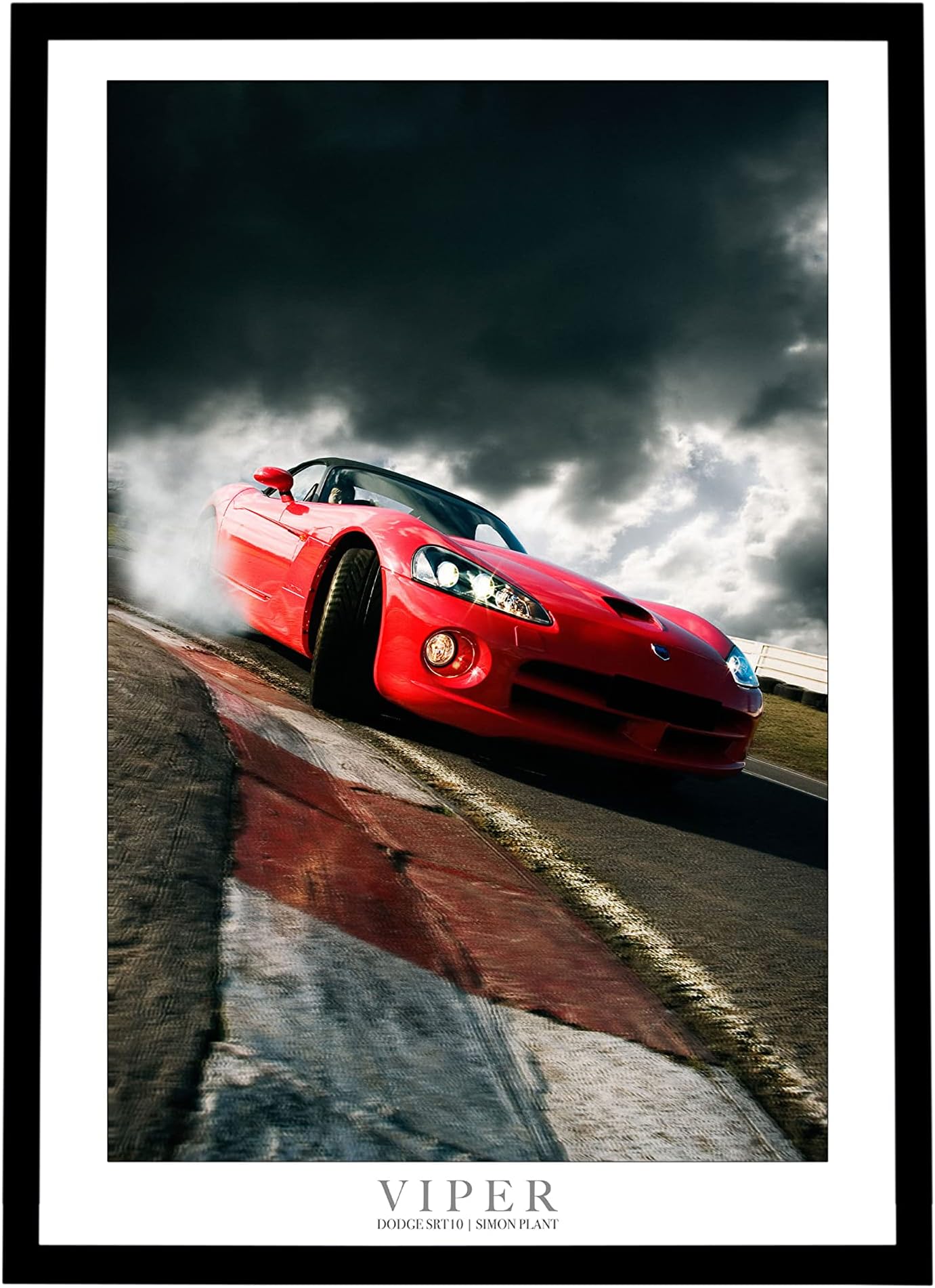 Chrysler Dodge Viper Mopar Poster Photography | American Muscle Car Black and White Posters For Walls, Dodge Viper Car Room Decor,Car Decor For Boys Room, SRT10 Muscle Car, Mechanic Gifts For Men