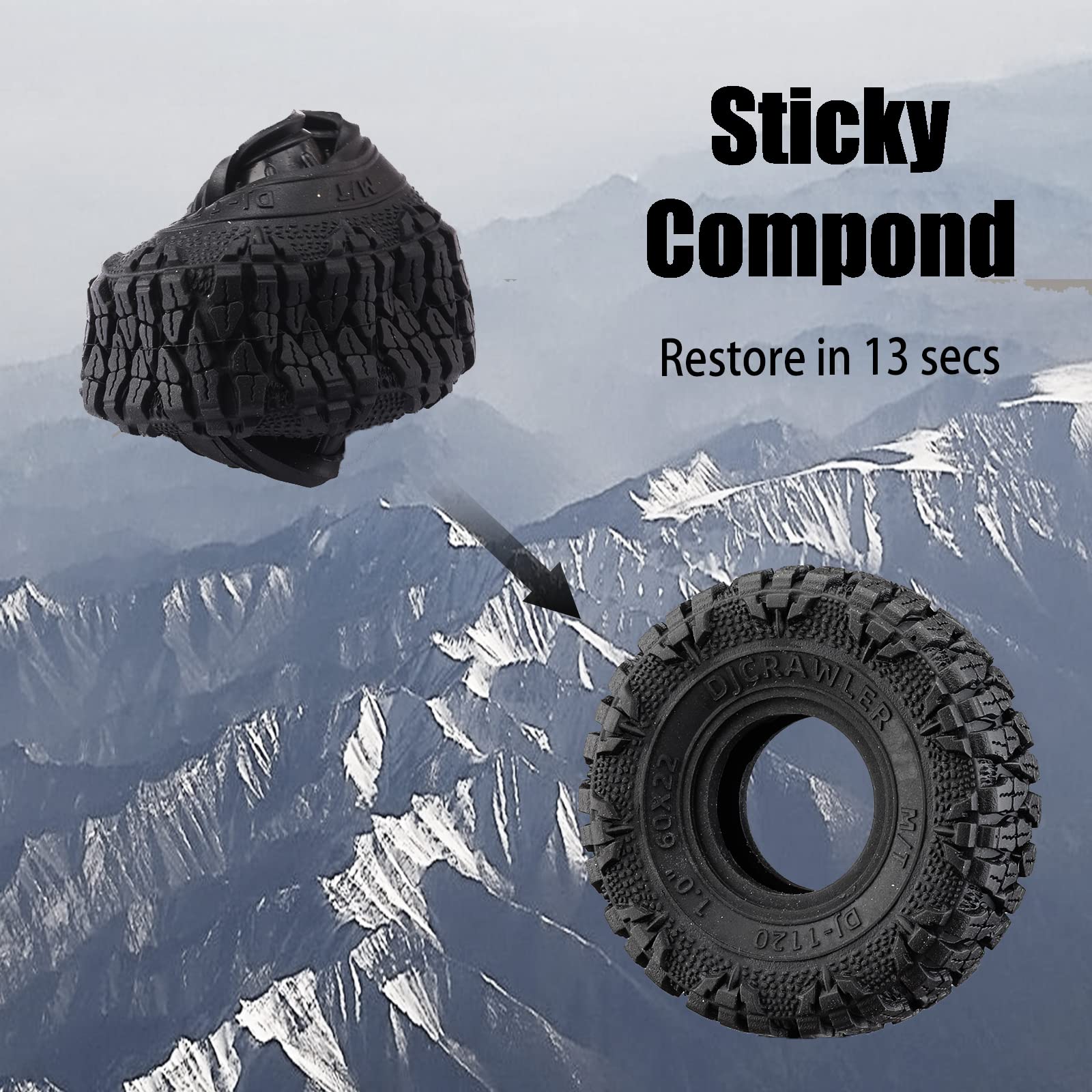 Amazon.co.jp: 1.0 ドラグタイヤ 60 * 22mm SCX24ホイール