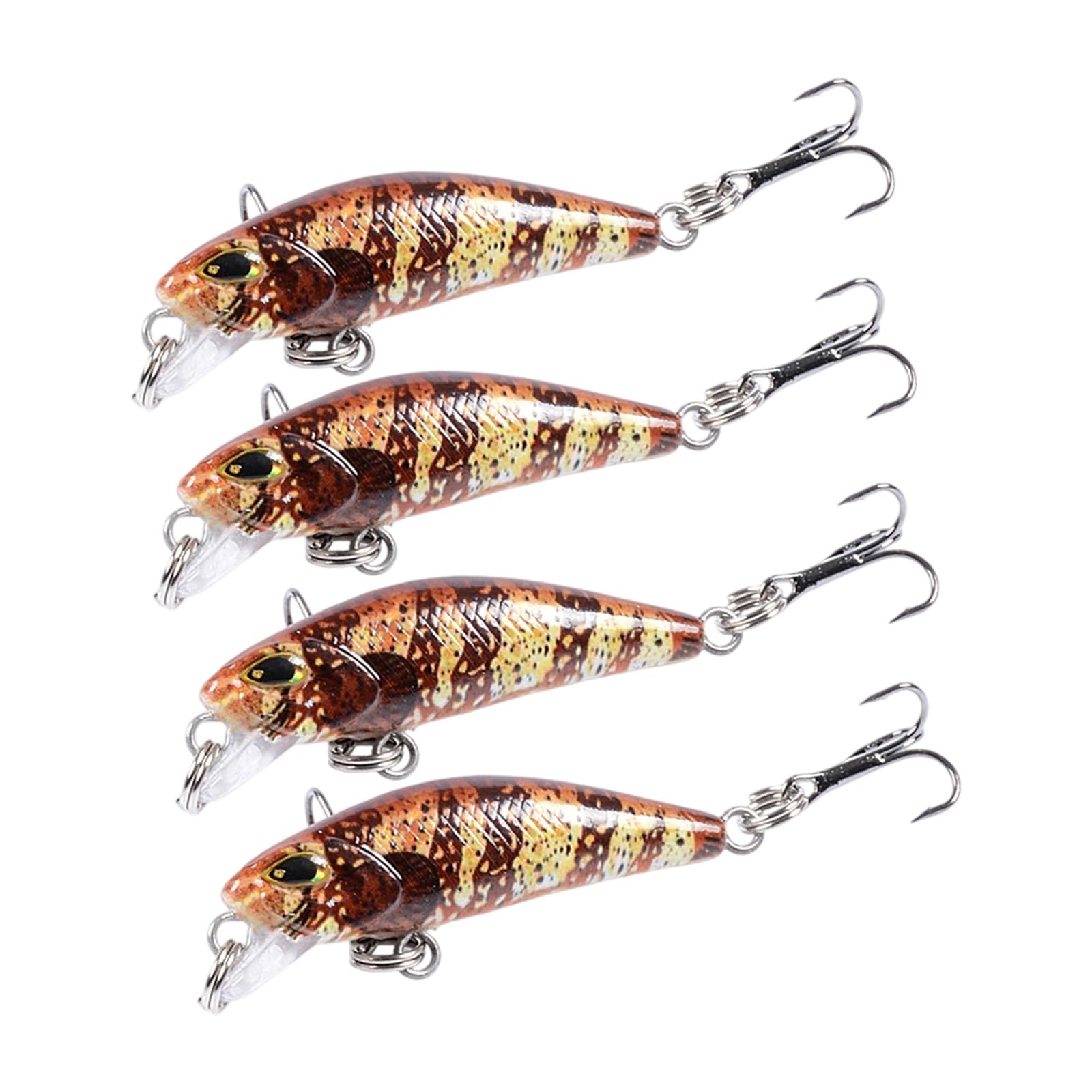 QIAOLIDA Realistic Painting Fishing Lures With Hook Artificial Sinking Hard Baits for Perches Fishing In Saltwater