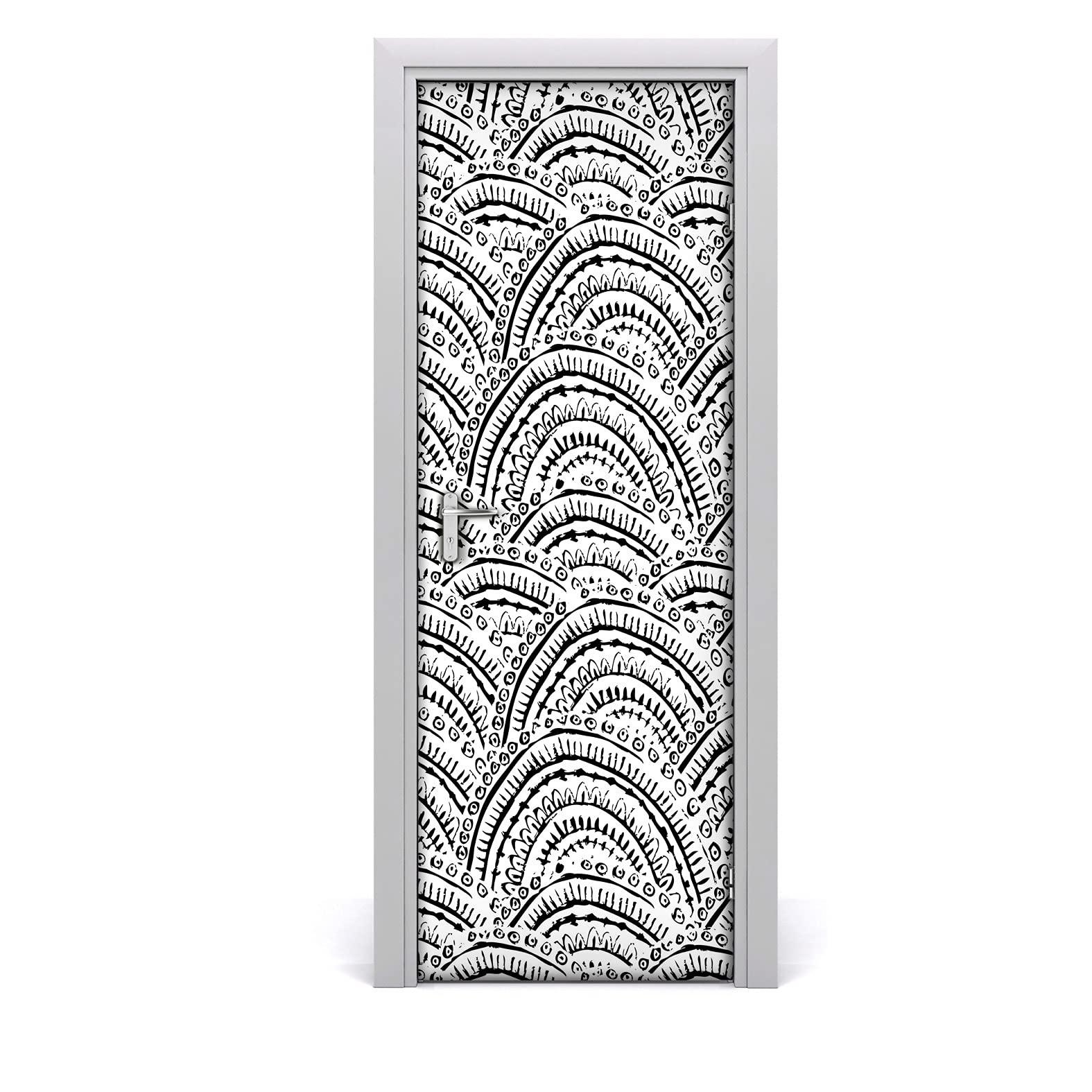 Adhesivo de puerta abstracto de 77x200 cm para renovar sin obras