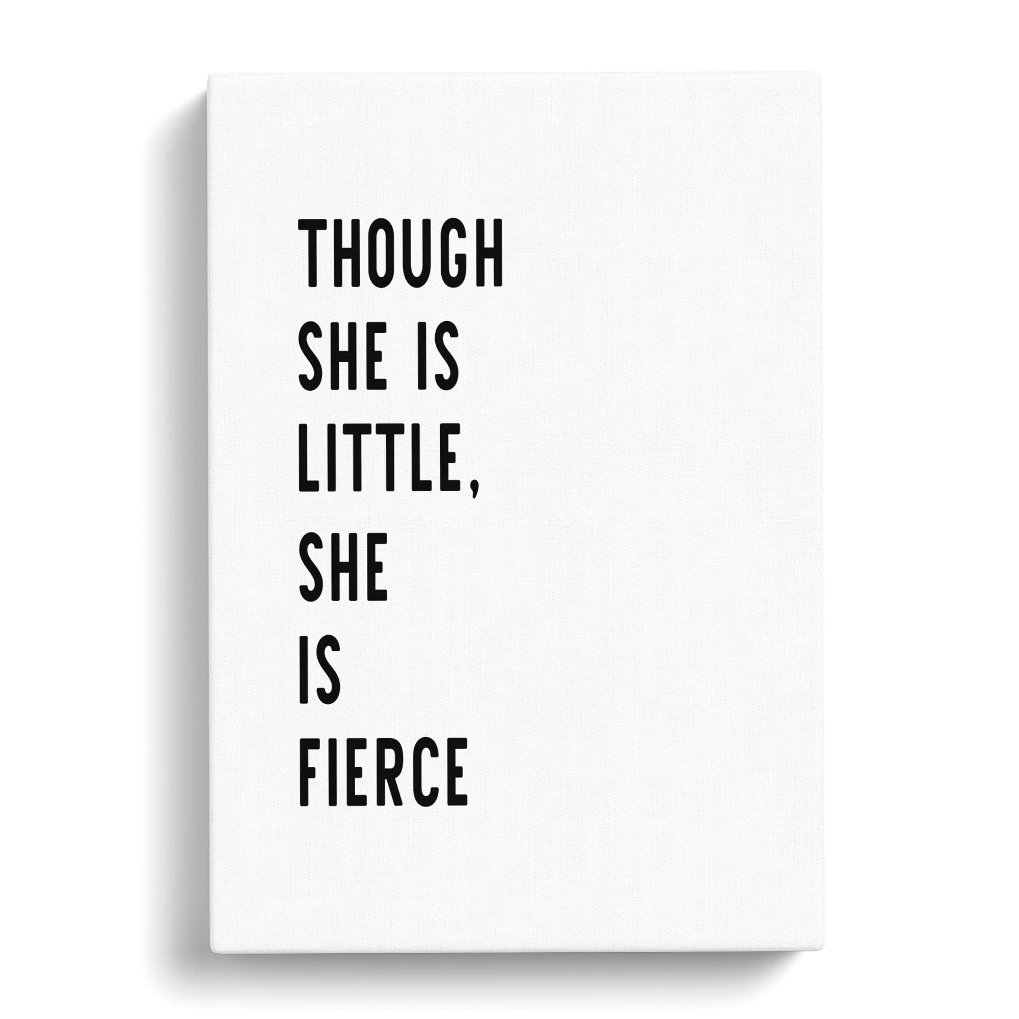 She Is Fierce Typography Quote Canvas Print, Mixed, 25L x 50W cm - Image 2