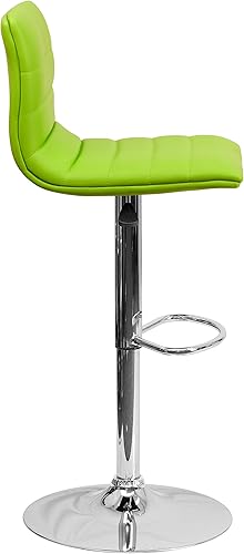 Miniatura 125 de Flash Funiture silla de bar ajustable con base cromada, Vinilo, Negro Negro -,Blanco,Marrón,Borgoña,Verde,Gris,Naranja,Púrpura,Rojo