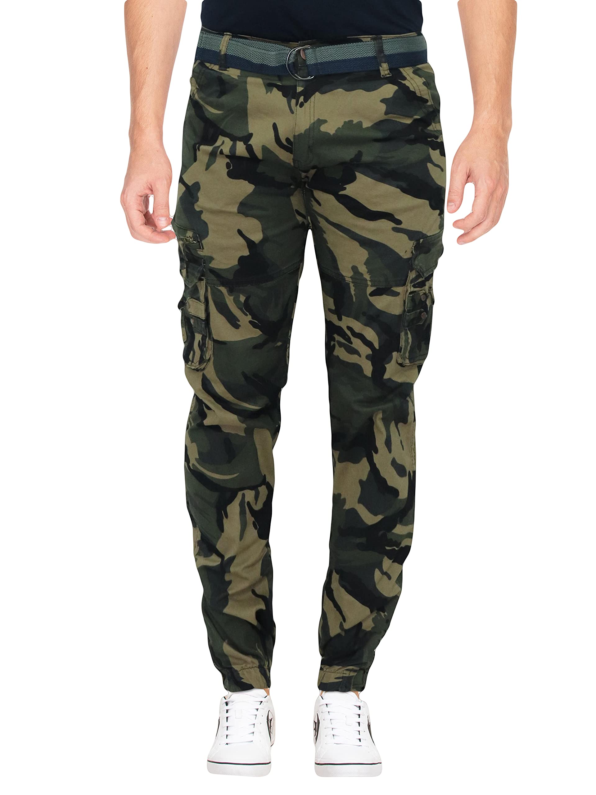 WarburgMen's Regular Fit Army Stretchable Cargo Pants