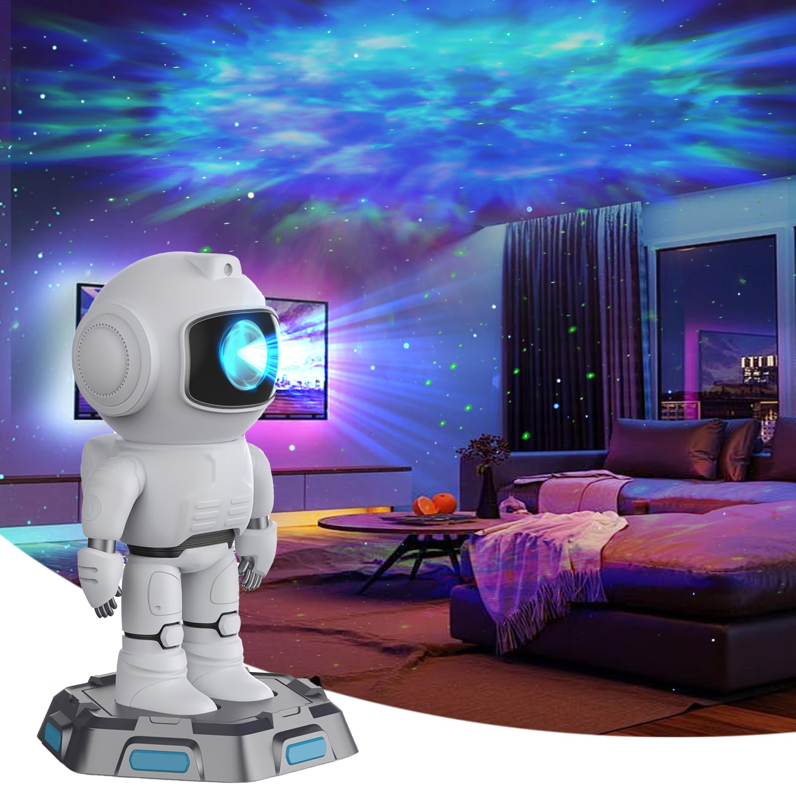 Astronaut Galaxy Projector, Star Projector with Timer and Remote, Space Buddy Projector Night Light for Bedroom, Gifts for Kids Adults Room Decor