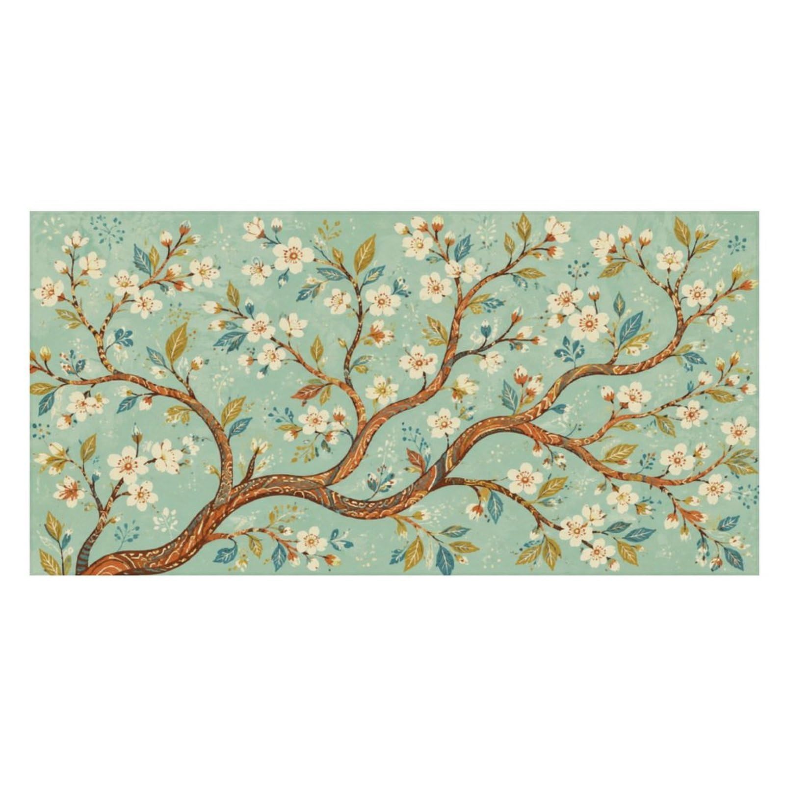 Anceky Floral Tree Branch Oversized Beach Towel Quick Dry Sand Free Microfiber Travel Towel Lightweight Multi Purpose Beach Blanket Pool Gym Bath Towel 63x31 in