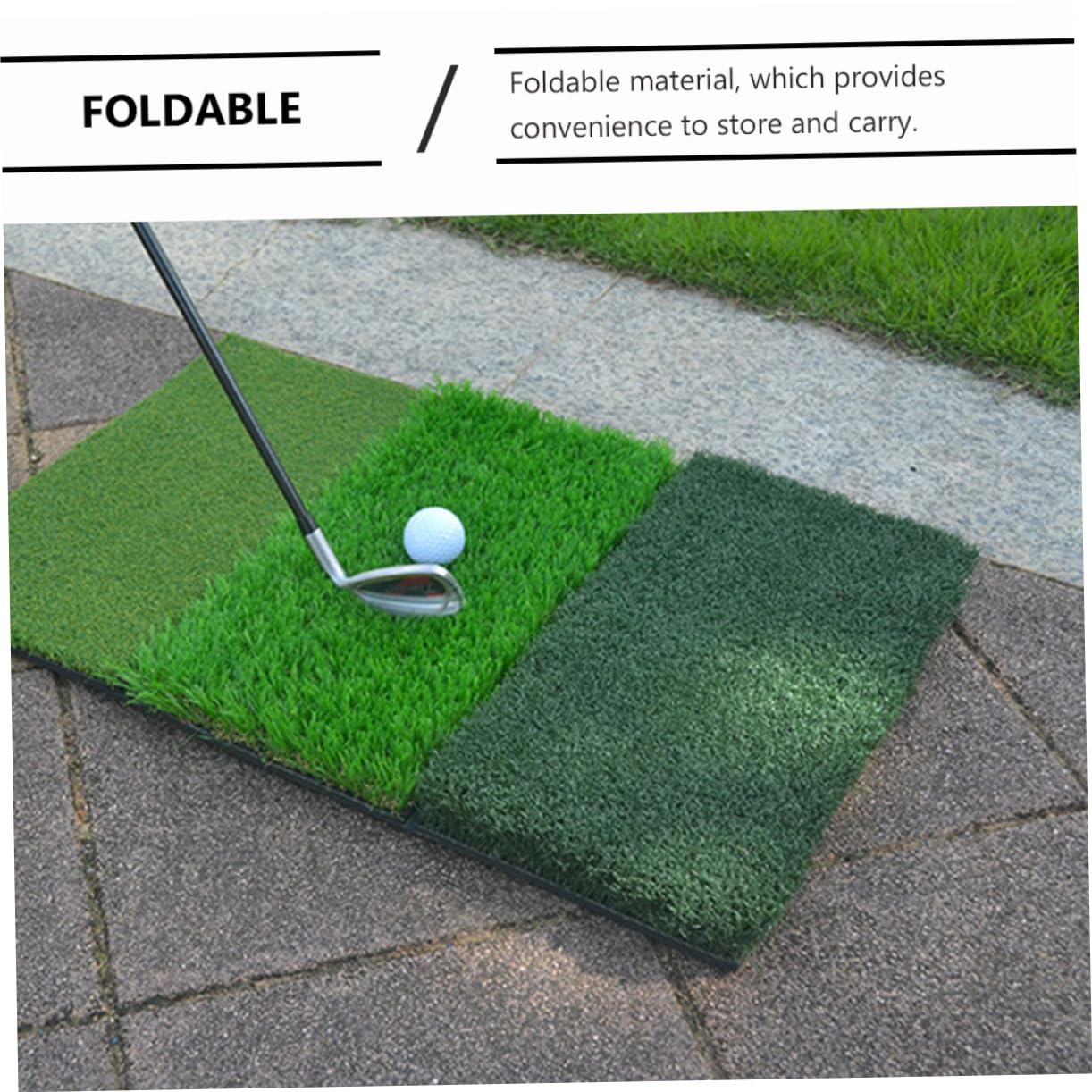 ARTSEWPLY 1pc Golf Practice Mat Grass Types Turf Training Aid for Skill Development and Weather-Resistant Golf Hitting Equipment