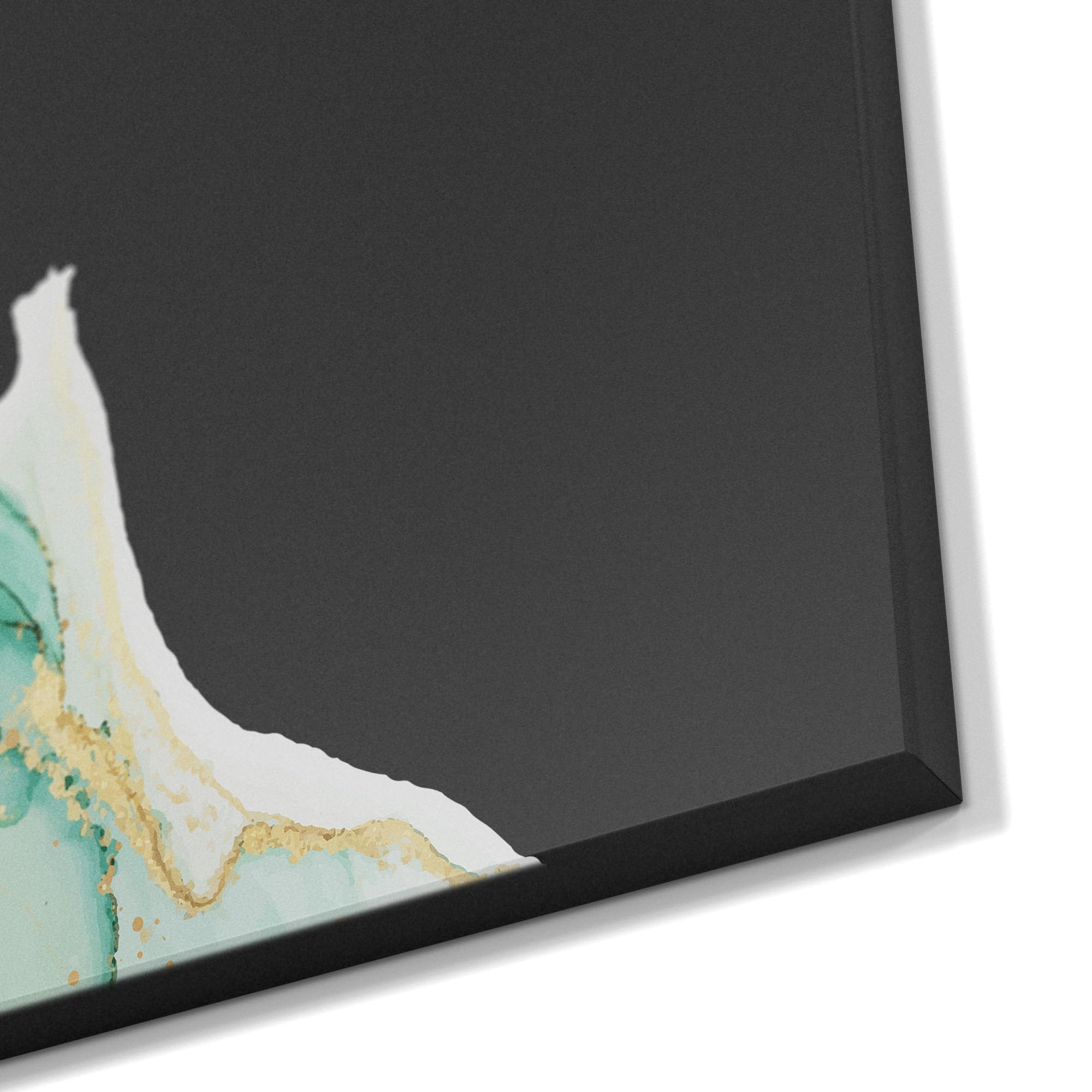 DEQORI Magnetyczna tablica do pisania kredą z nadrukiem UV | motyw "kolorowy połysk i złoto" | prostokątna tablica o wymiarach 90 x 60 cm | metalowa tablica kredowa do pisania – dekoracja ścienna do