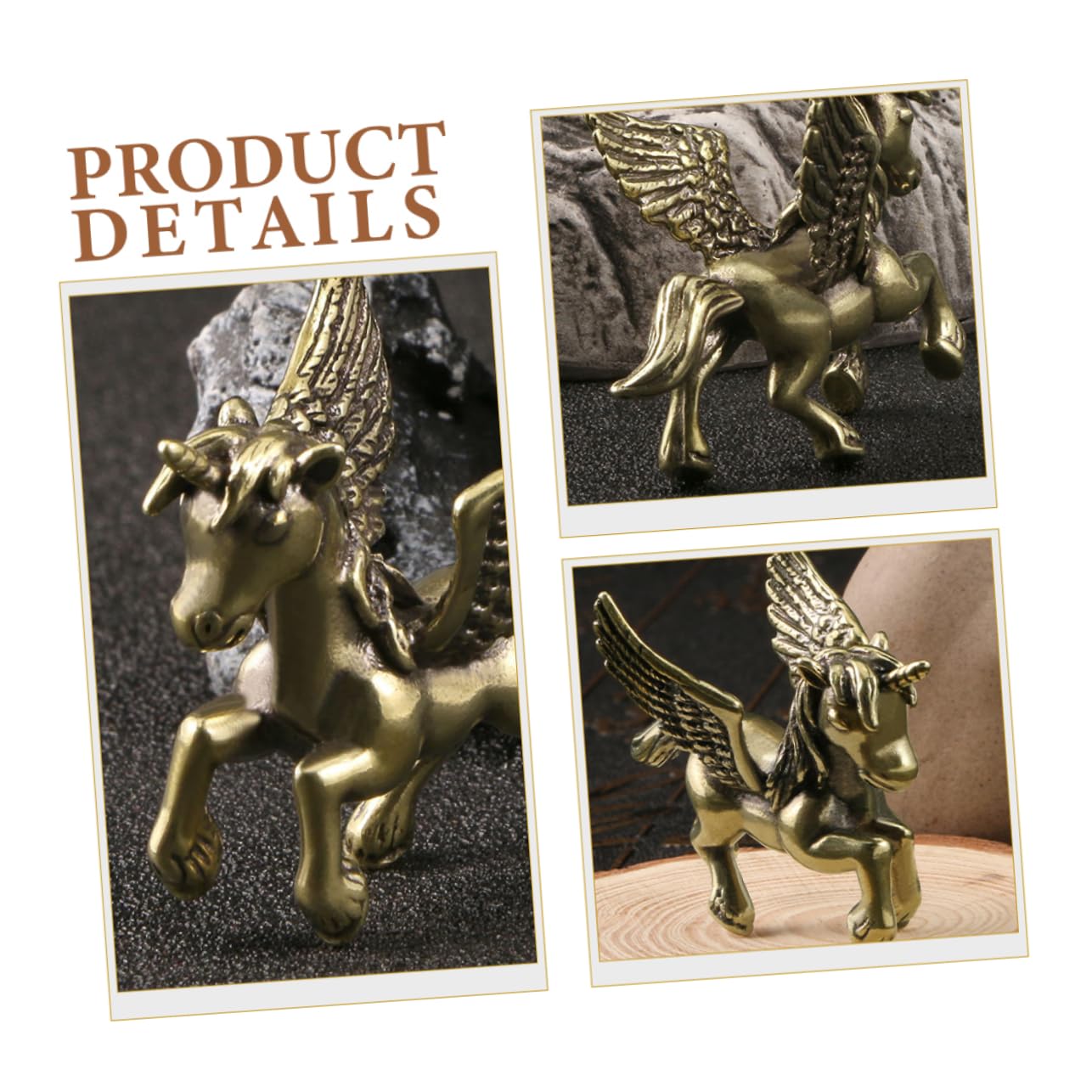 Zerodeko 4stücke Brass Statue Dekorative Einhorn Skulptur Messing Für Schreibtisch Miniatur Einhorn Figur Für Und Büro Stilvolles Accessoire Für Innenräume