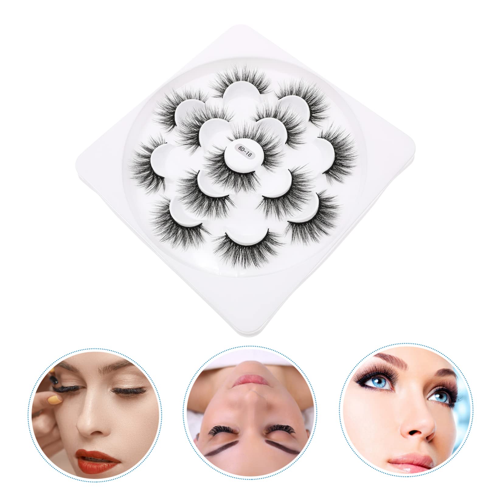 WOONEKY 5 Scatole Di Ciglia Finte Dallaspetto Naturale Ciglia Dense Per Trucco Da Donna E Ragazza Ciglia Finte Naturali Ciglia Di Bellezza Per La Vita Quotidiana E Le Feste