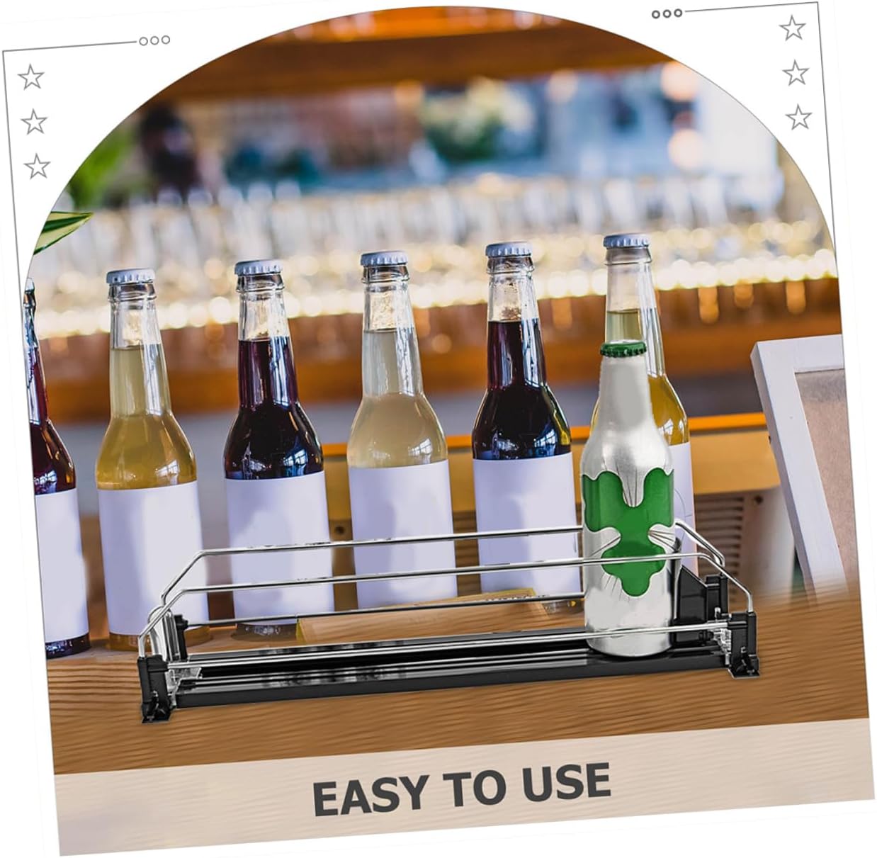 2pcs Automatic Pusher Drinks Organizer for Refrigerator Stable Material Soda Can Dispenser Easy Install Fridge Beverage Organizer for Efficient Pantry Storage