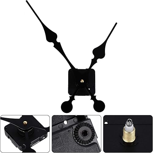 Miniatura 4 de Doitool 1 Unidades DIY reloj movimiento reemplazo piezas de reloj alto par cuarzo movimiento piezas de repuesto negro