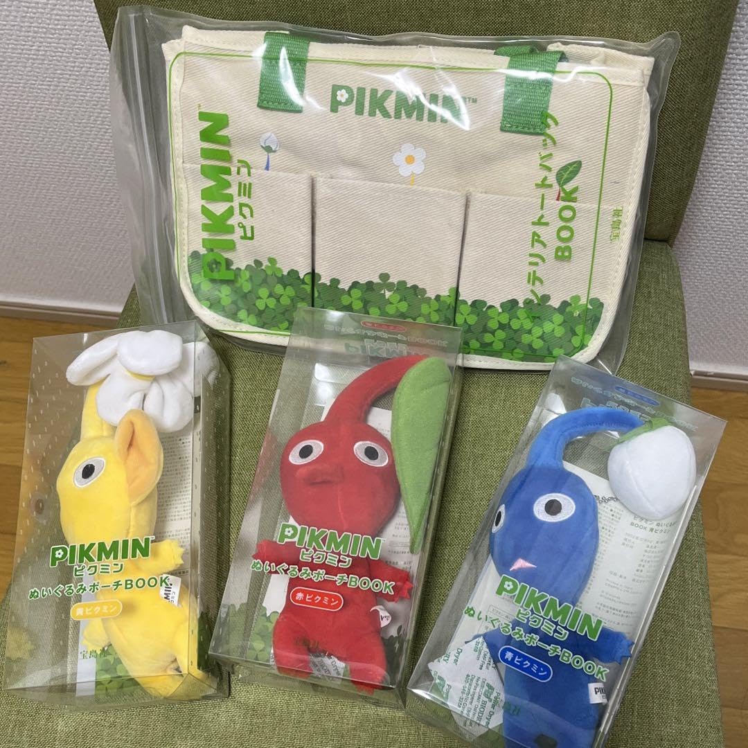 任天堂 - 新品未開封　ピクミン　ぬいぐるみポーチ3点　トートバッグ 新品未開封 ピクミン ぬいぐるみポーチ3点 トートバッグ