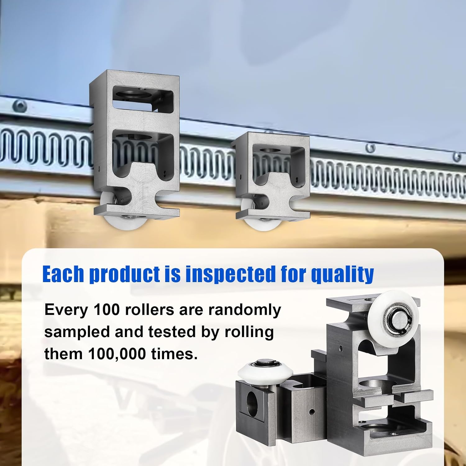 379060 Standard Bearing Block Kit for RV Schwintek/Lippert in-Wall Slide-Outs - Upper Lower Aluminum Blocks with V-Roller Rivets