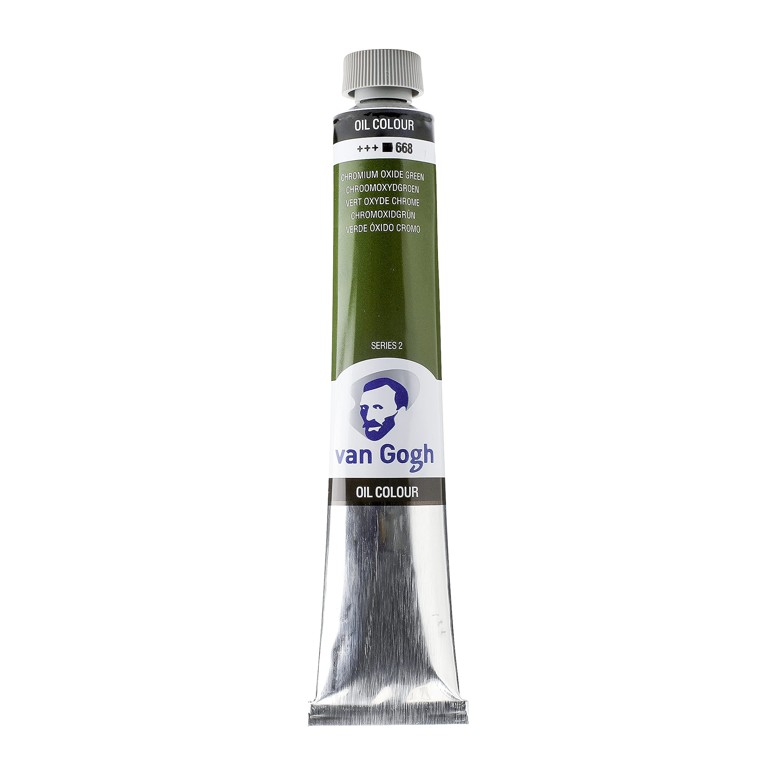 Van Gogh Chromium Oxide Green Oil Colour - Oil Paint Tube 60 Ml - 668 - Series 2 - High Pigmentation - Ideal For Artists