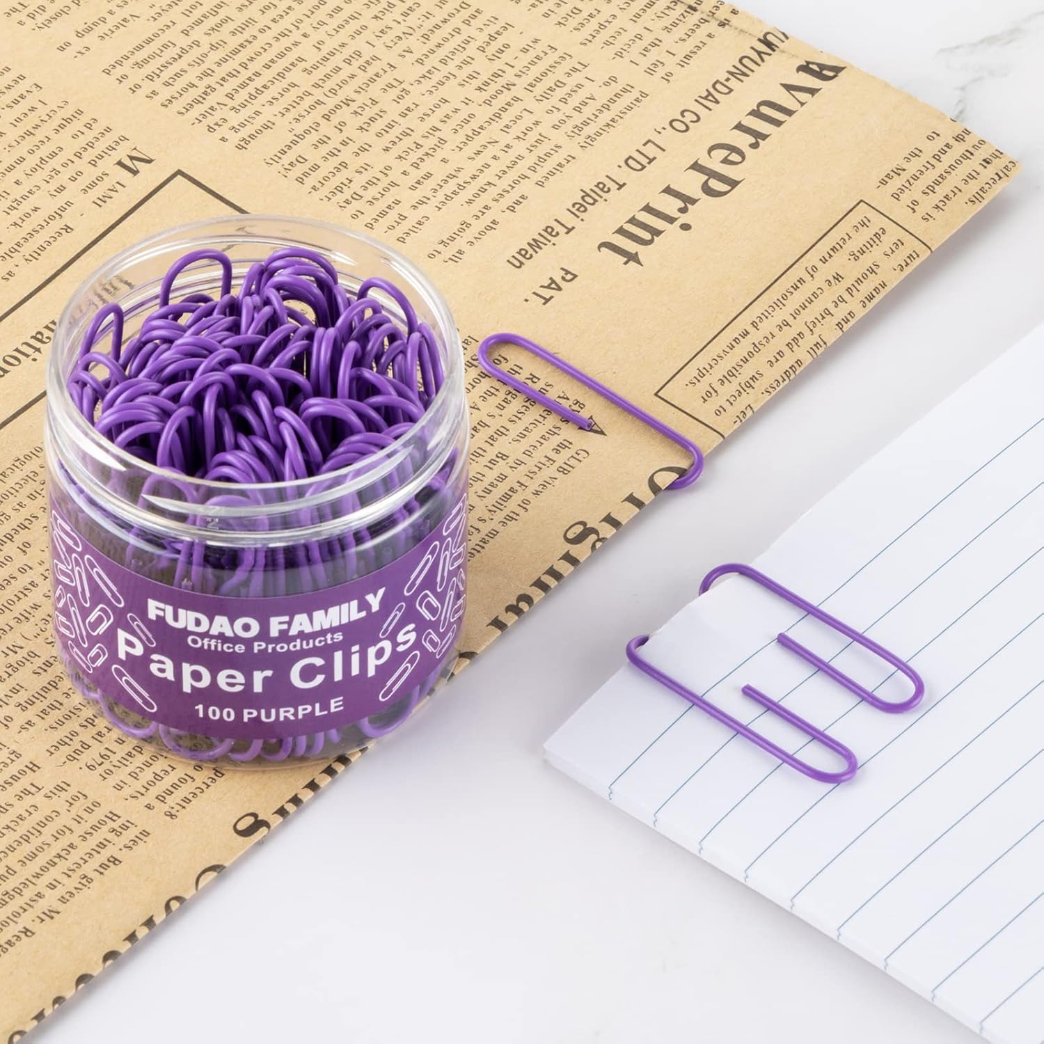 Jumbo Paper Clips, 2 Inch Large Paper Clip, 100 pcs Paperclips (Jumbo, Purple) image 5 of 5 B09MVS357L