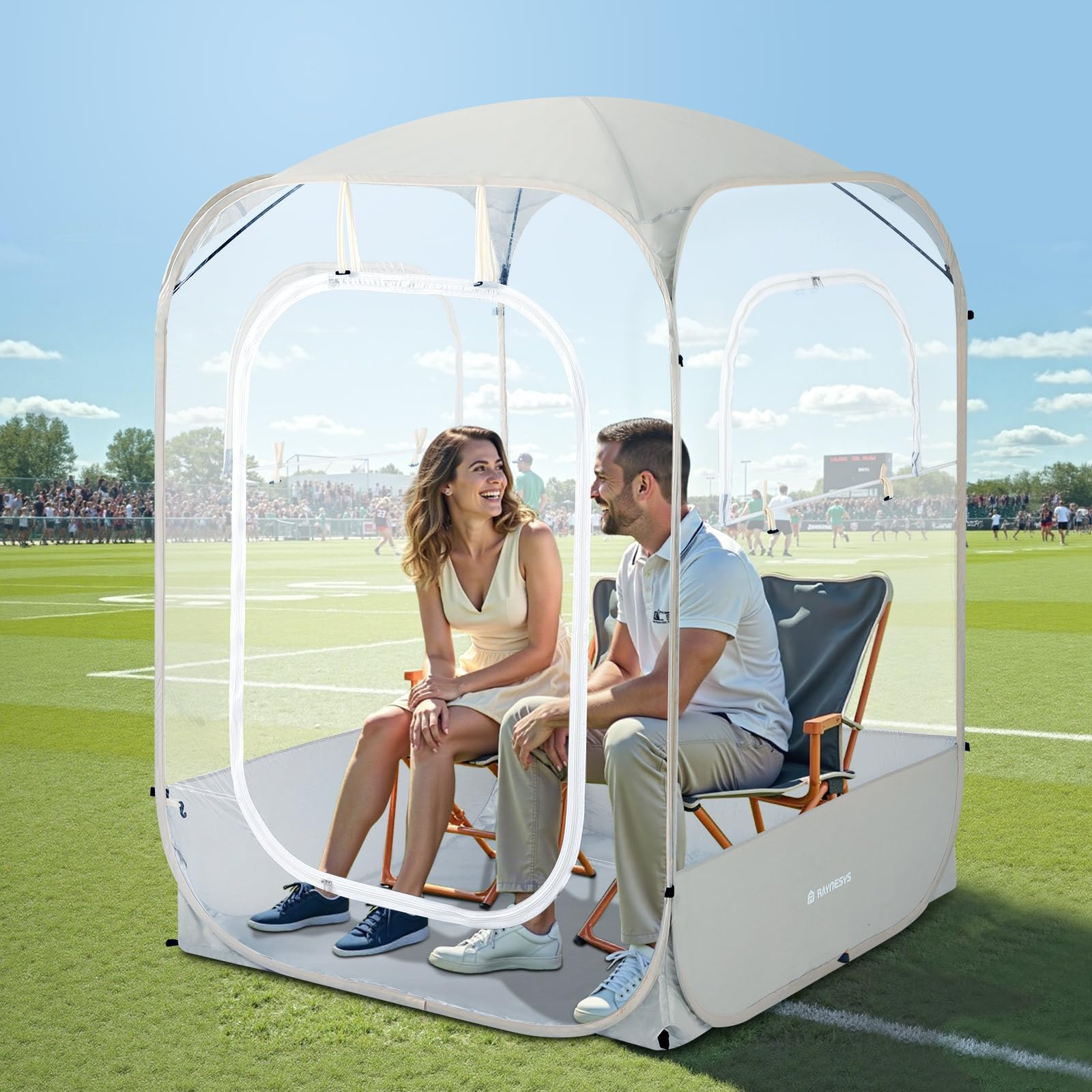 Sports Pods, Instant Pop Up Bubble Tent Fits 1-2 Persons, Spacious Interior, High Visibility & Ventilation for Outside Sports Events, Fishing