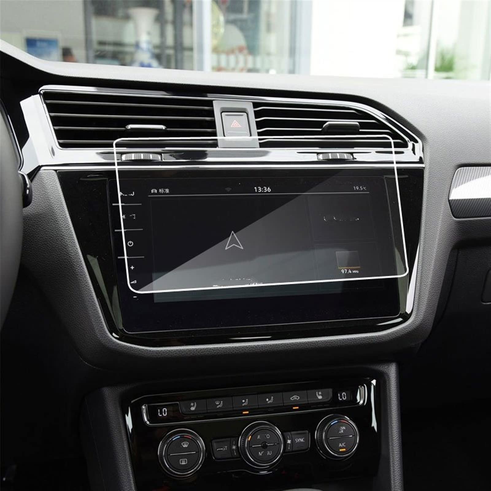 Protector De Pantalla Cristal Templado Navegación Coche para VW Tiguan II GTE Allspace Discover Pro 9,2 Pulgadas