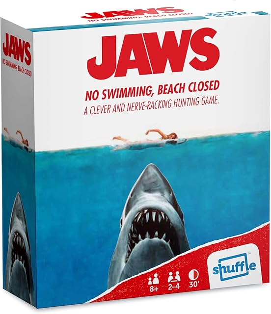 Shuffle Games Retro | Jaws Card Game | Up To 4 Players | Great Gift For Kids Aged 8+